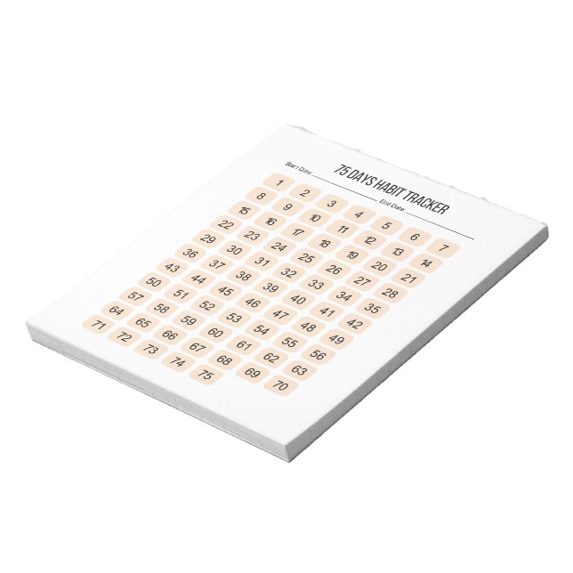 Anteckningsblocket Habit Tracker Planner Anteckningsblock (Roterad)