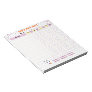 Anteckningsblocket Haloween Kids Chore Chart Anteckningsblock