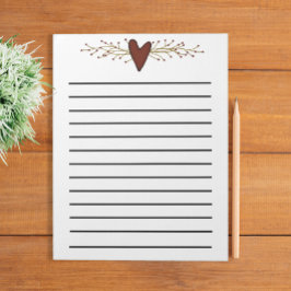 Anteckningsblocket Heart- och Pip Berries-Mörk-lin Anteckningsblock