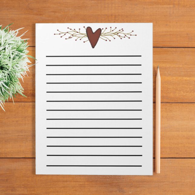 Anteckningsblocket Heart- och Pip Berries-Mörk-lin Anteckningsblock (Skapare uppladdad)