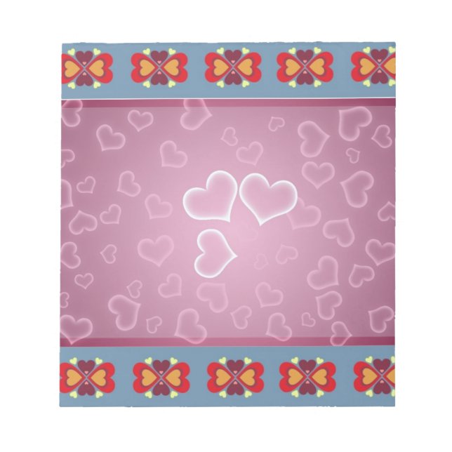 Anteckningsblocket Hearts Anteckningsblock (Framsida)