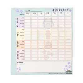Anteckningsblocket hund Daily Tracker 40 sidor Sön Anteckningsblock