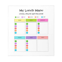 Anteckningsblocket Kids Lunch Planner med livsmede