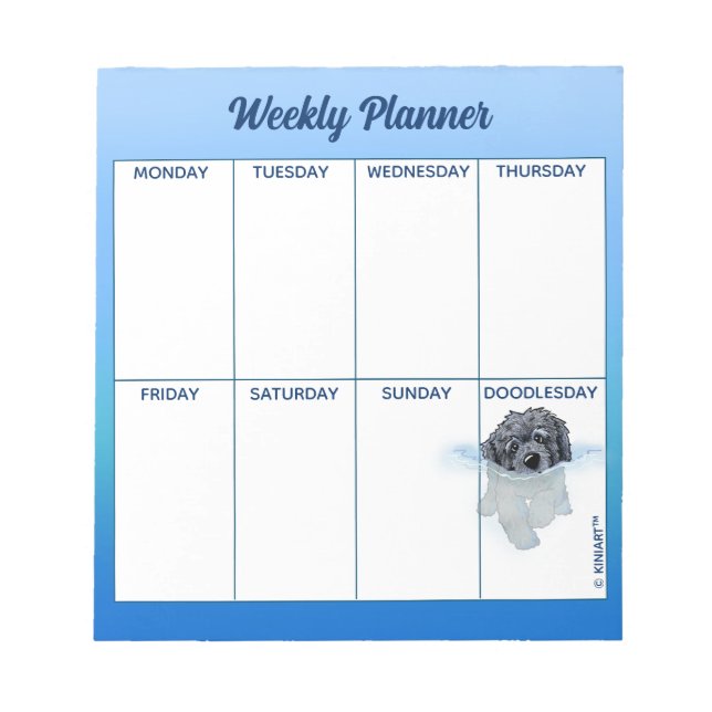 Anteckningsblocket KiniArt Goldendoodle Planner Anteckningsblock (Framsida)