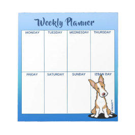 Anteckningsblocket KiniArt Ibizan Weekly Schedule Anteckningsblock