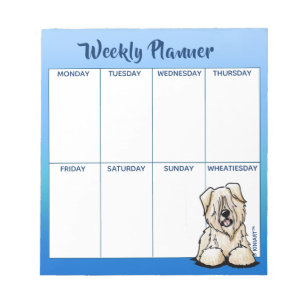 Anteckningsblocket KiniArt Wheaten Terrier Weekly  Anteckningsblock