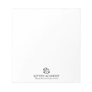 Anteckningsblocket Kitten Academy Logotyp Anteckningsblock