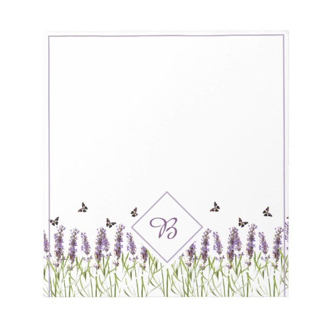 Anteckningsblocket Lavender och butterflies Anteckningsblock (Framsida)