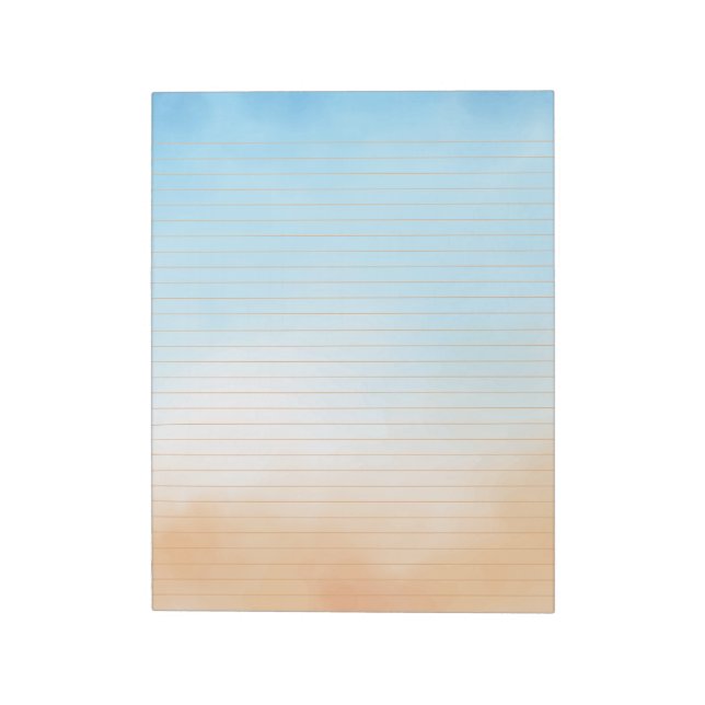 Anteckningsblocket Linjerat i Beach Watercolor Col Anteckningsblock (Roterad)