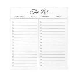 Anteckningsblocket Lista över Anpassaden att göra  Anteckningsblock