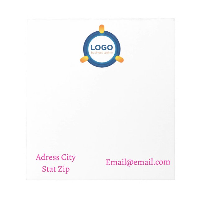 Anteckningsblocket Logotyp eller design | Anpassni Anteckningsblock (Framsida)