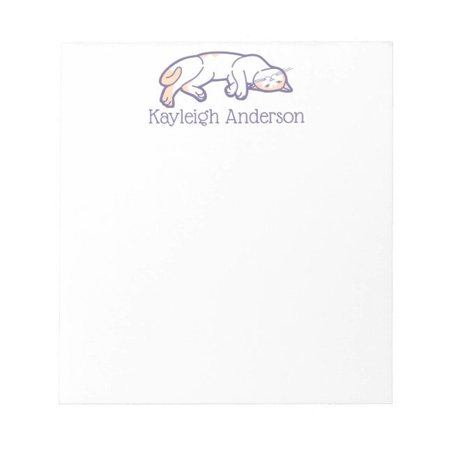 Anteckningsblocket Lounging Cat Anteckningsblock (Framsida)