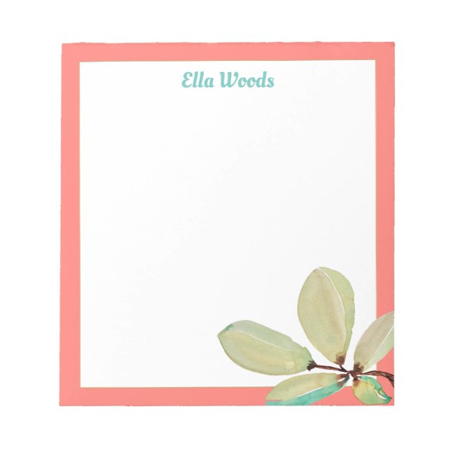 Anteckningsblocket Löv för vattenfärg Anteckningsblock (Framsida)