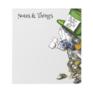 Anteckningsblocket Mad Hatter {Alice in Wonderland Anteckningsblock