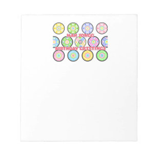 Anteckningsblocket Mah Jongg Birthday Dots Anteckningsblock