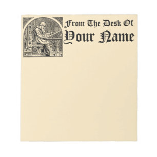 Anteckningsblocket Medieval Scriptorium Scribe Tem Anteckningsblock