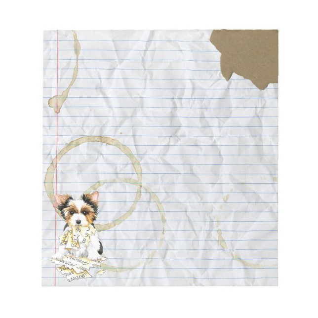 Anteckningsblocket Min Biewer Terrier Ate My Lesso Anteckningsblock (Framsida)