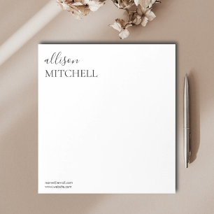 Anteckningsblocket Minimalistisk Chic, skriptkalli Anteckningsblock