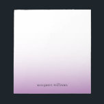 Anteckningsblocket Minimalistisk Lila Ombre-Person Anteckningsblock<br><div class="desc">Anteckningsblocket Minimalistisk Lila Ombre-Personlig</div>