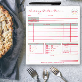 Anteckningsblocket Modern färgbeställning för bake Anteckningsblock