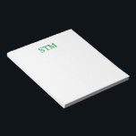 Anteckningsblocket Modern Monogram Anteckningsblock<br><div class="desc">Personligens skrivbord, kolla! Den här eleganten är allt du behöver organisera varje dag. Jag vill också nämna att det är PERFEKTEN för lärare, vänner eller för dig själv. Lägg bara till monogrammet (första början, sista början, första mitten), plocka din valfria färg, känn dig fri att ändra typsnittet om du vill,...</div>