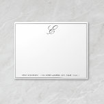 Anteckningsblocket Modern monogram Personlig Anteckningsblock<br><div class="desc">Modern och enkel anpassningsbar-designad anteckningsblock.</div>