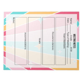 Anteckningsblocket Mötesanteckningar - Bright Anteckningsblock