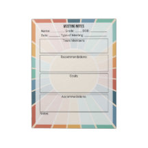 Anteckningsblocket Mötesanteckningar - Sol