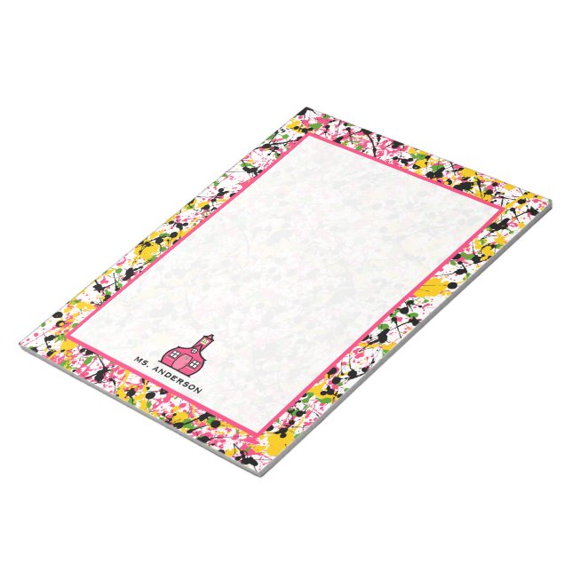 Anteckningsblocket multifärgad Paint Splatter Teac Anteckningsblock (Vinklad)