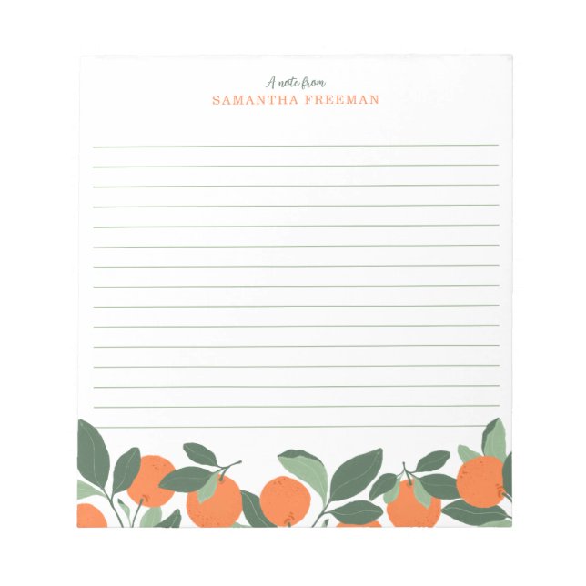 Anteckningsblocket Namn i färglös Personlig Rainbo Anteckningsblock (Framsida)