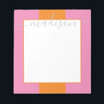 Anteckningsblocket Namn i Personligen Färg Blocker Anteckningsblock<br><div class="desc">PreppyPrint.com - Lägg till personligens beröring i det här anteckningsblocket. Klicka på "anpassa" och "anpassa" för att ändra teckensnittet färg och storlekt för att justera för högerna och leta efter ditt namn. Överför den här designen även till de produkter du vill ha! Besök min designerbutik, PreppyPrint.com, för att få information...</div>