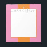 Anteckningsblocket Namn i Personligen Färg Blocker Anteckningsblock<br><div class="desc">PreppyPrint.com - Lägg till personligens beröring i det här anteckningsblocket. Klicka på "anpassa" och "anpassa" för att ändra teckensnittet färg och storlekt för att justera för högerna och leta efter ditt namn. Överför den här designen även till de produkter du vill ha! Besök min designerbutik, PreppyPrint.com, för att få information...</div>