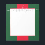 Anteckningsblocket Namn i Personligen Färg Blocker Anteckningsblock<br><div class="desc">PreppyPrint.com - Lägg till personligens beröring i det här anteckningsblocket. Klicka på "anpassa" och "anpassa" för att ändra teckensnittet färg och storlekt för att justera för högerna och leta efter ditt namn. Överför den här designen även till de produkter du vill ha! Besök min designerbutik, PreppyPrint.com, för att få information...</div>