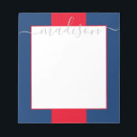 Anteckningsblocket Namn i Personligen Färg Blocker Anteckningsblock<br><div class="desc">PreppyPrint.com - Lägg till personligens beröring i det här anteckningsblocket. Klicka på "anpassa" och "anpassa" för att ändra teckensnittet färg och storlekt för att justera för högerna och leta efter ditt namn. Överför den här designen även till de produkter du vill ha! Besök min designerbutik, PreppyPrint.com, för att få information...</div>