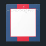 Anteckningsblocket Namn i Personligen Färg Blocker Anteckningsblock<br><div class="desc">PreppyPrint.com - Lägg till personligens beröring i det här anteckningsblocket. Klicka på "anpassa" och "anpassa" för att ändra teckensnittet färg och storlekt för att justera för högerna och leta efter ditt namn. Överför den här designen även till de produkter du vill ha! Besök min designerbutik, PreppyPrint.com, för att få information...</div>
