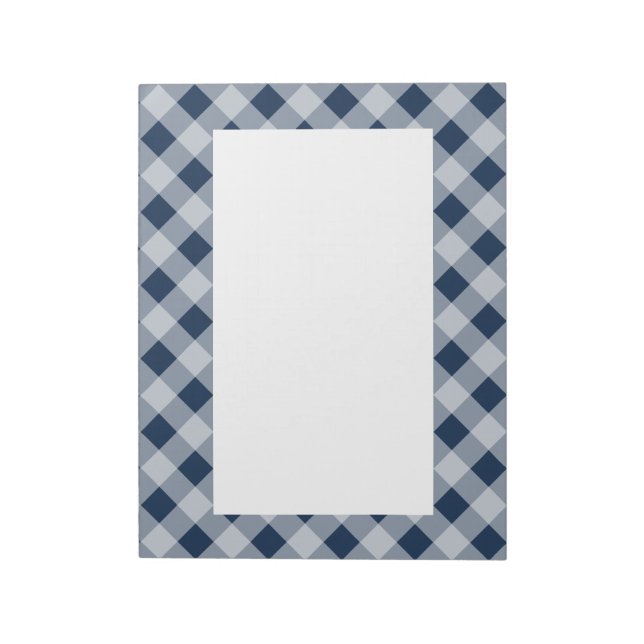 Anteckningsblocket Navy Gingham Anteckningsblock (Roterad)