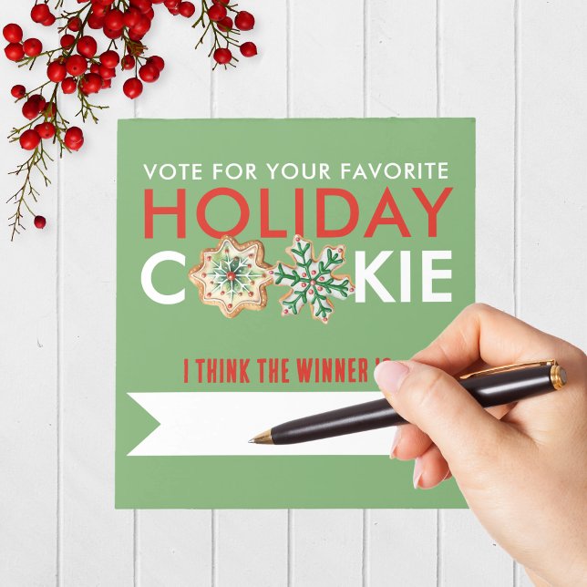 Anteckningsblocket om  om julval på 40 helgdag anteckningsblock (Holiday Cookie Contest Voting Notepad Pack of 40 for Christmas Cookie and Baking Competitions)