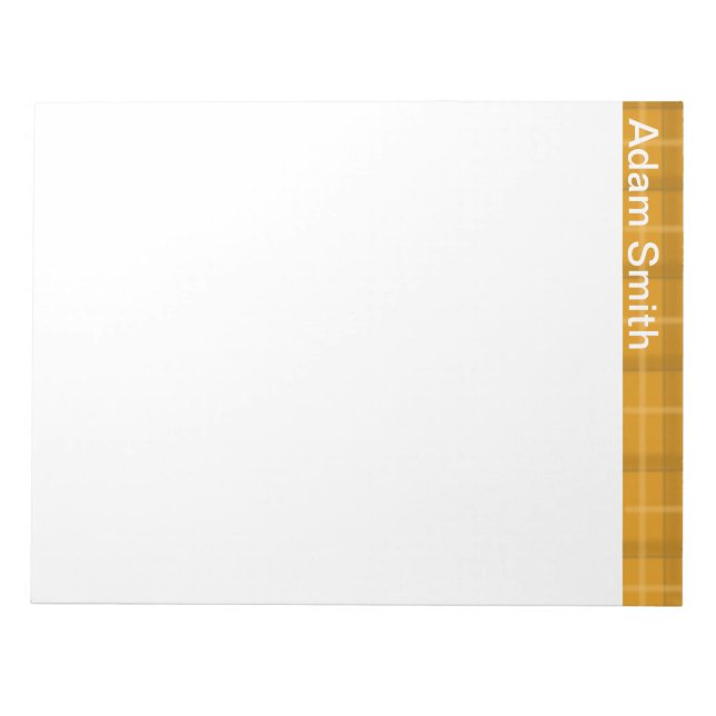 Anteckningsblocket orange P Personlig Anteckningsblock (Framsida)