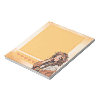 Anteckningsblocket orange Simple Cute Anime Boho Anteckningsblock