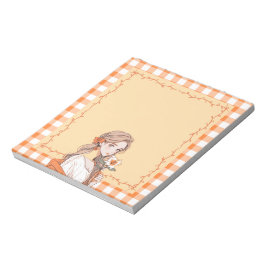 Anteckningsblocket orange Simple Cute Anime Boho Anteckningsblock