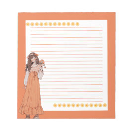 Anteckningsblocket orange Simple Cute Anime Boho Anteckningsblock