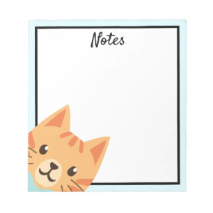 Anteckningsblocket orange Tabby katt tomt Anteckningsblock