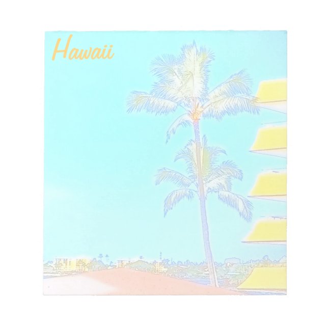 Anteckningsblocket på Hawaii handflatan Anteckningsblock (Framsida)