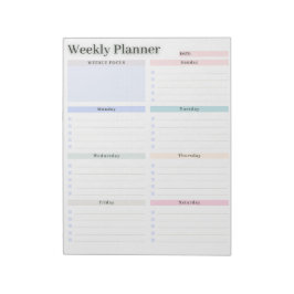 Anteckningsblocket Pastel Weekly Planner & To-Do L Anteckningsblock