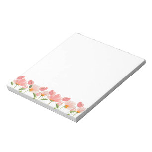 Anteckningsblocket Persika Blommigt Anteckningsblock