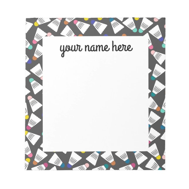 Anteckningsblocket personlig Badminton Anteckningsblock (Framsida)