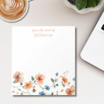 Anteckningsblocket personlig Blommigt Anteckningsblock<br><div class="desc">Lägg till ett personligt tryck i anteckningarna med det här vackert designade anteckningsblocket för blommigt av personlig, anpassade med ditt namn och valfri text! Med en underbar blommigt gräns ger anteckningsblocket elegans till vardagliga listor, påminnelser eller meddelanden. Perfekt som en tankfull gåva eller för att göra din arbetsyta ljusare kan...</div>