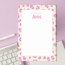 Anteckningsblocket personlig Chic Rosa Leopard Pri