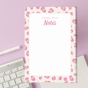 Anteckningsblocket personlig Chic Rosa Leopard Pri Post-it Block