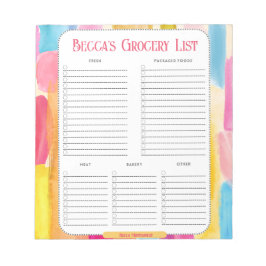 Anteckningsblocket personlig Färgfärg på Livsmedel Anteckningsblock